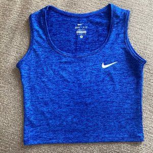 Nike Cropped Workout Tank Top Blue M